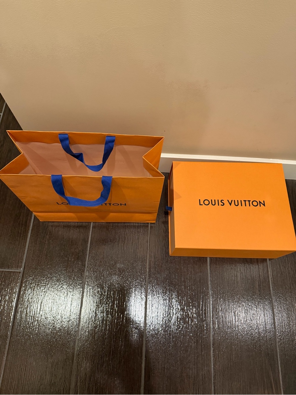 Louis Vuitton Large Gift Box & Shopping Bag Set + 2 Dust Bags & Receipt Pouch